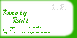 karoly rudi business card